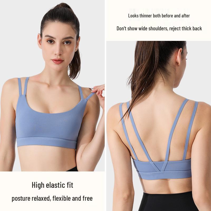 Женский противоударный спортивный бюстгальтер для йоги - быстросохнущая майка для бега и фитнеса