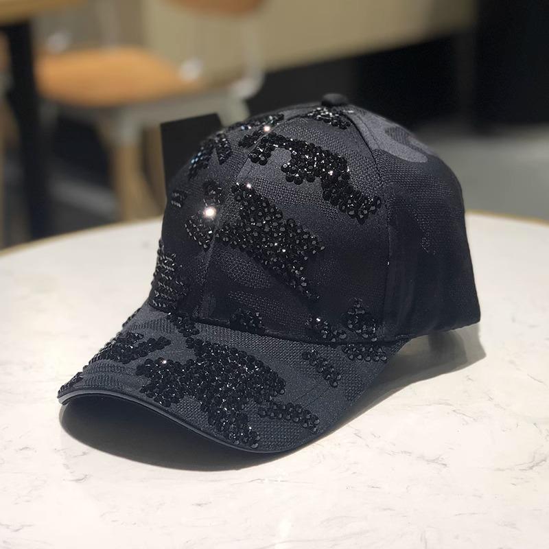 Корейская Мода Стразы Шляпа Женская Весна и Лето Повседневная Уличная Молодежная Универсальная Дорожная Бейсболка Бейсболка
