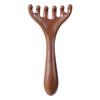 Six-Claw Head Meridian Massage Handheld Scalp Massager Anti-static Natural Wooden Wide Tooth Gua Sha Promote Blood Circulation