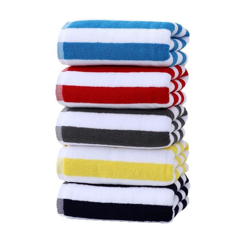 Полотенце из чистого хлопка Цветное Вязаное Жаккардовое Банное полотенце Хлопок Синий Белый Банное полотенце Пляжное полотенце Мягкое и Удобное Банное полотенце