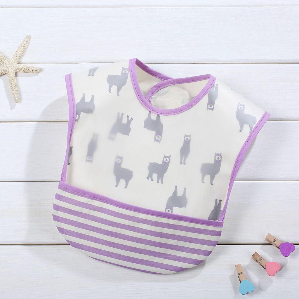 Водонепроницаемый детский слюнявчик с карманом - Дизайн, не требующий стирки