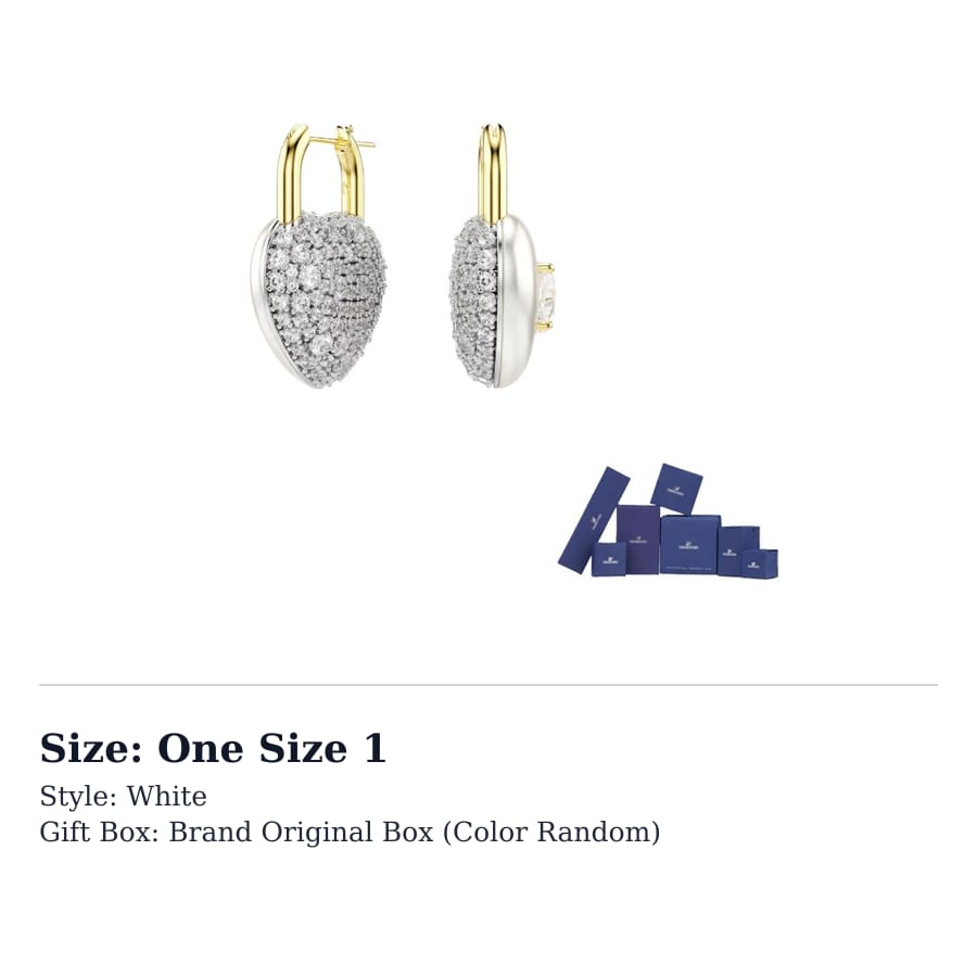 Swarovski Idyllia Cubic Zirconia Earrings Women's White 5737297