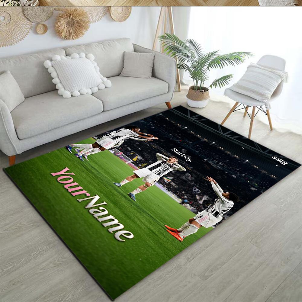 Juventus Customized Name Carpet Perfect for Dining Room Decorate room Hallway Foyer Antislip Carpet Office home decor Perfect Gift for Women/Men