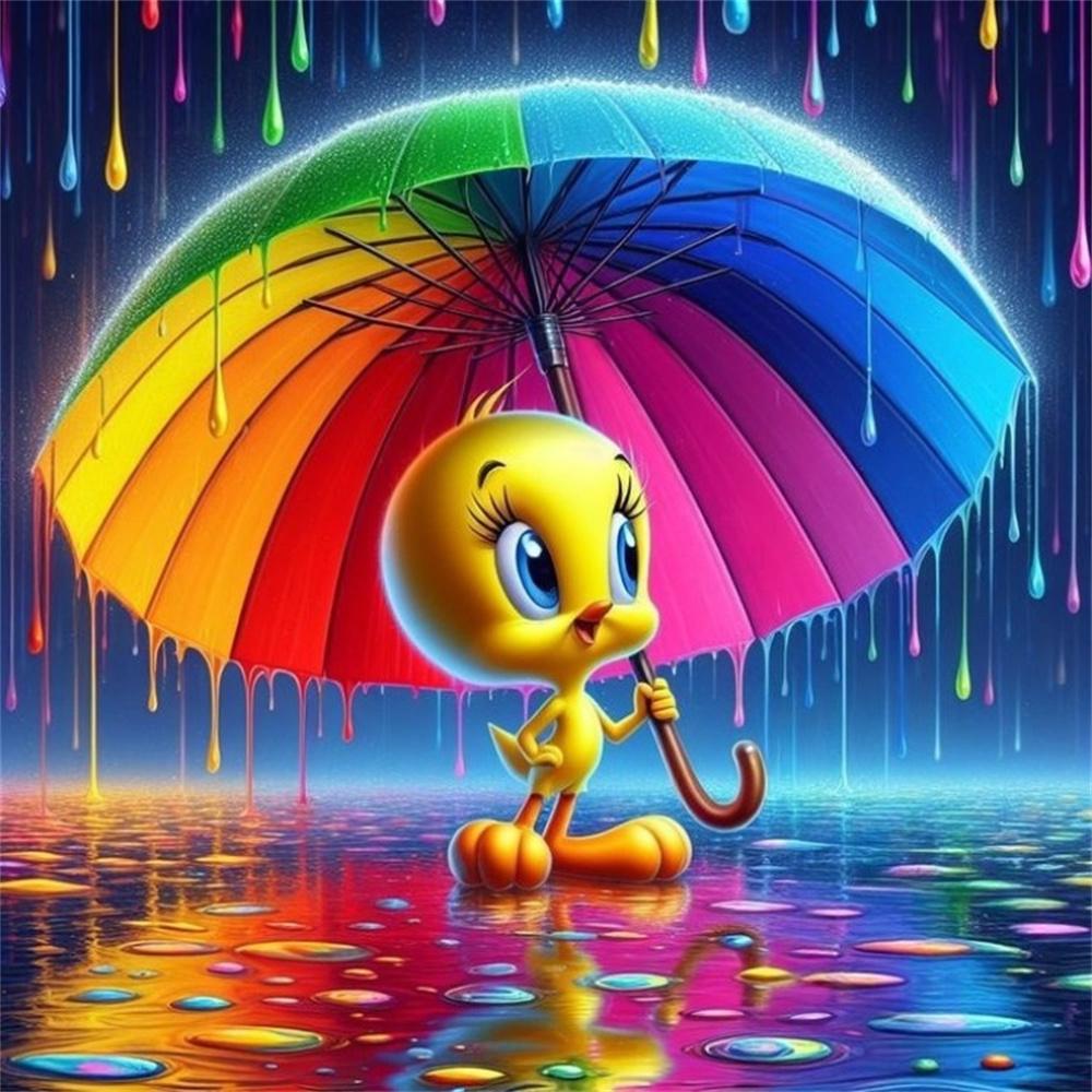 Птичка Твити Желтый канарейка Looney Tunes Мультфильм Алмазная мозаика DIY Вышивка крестом Ручная работа Искусство Подарок Поделки Декор для дома Подарок