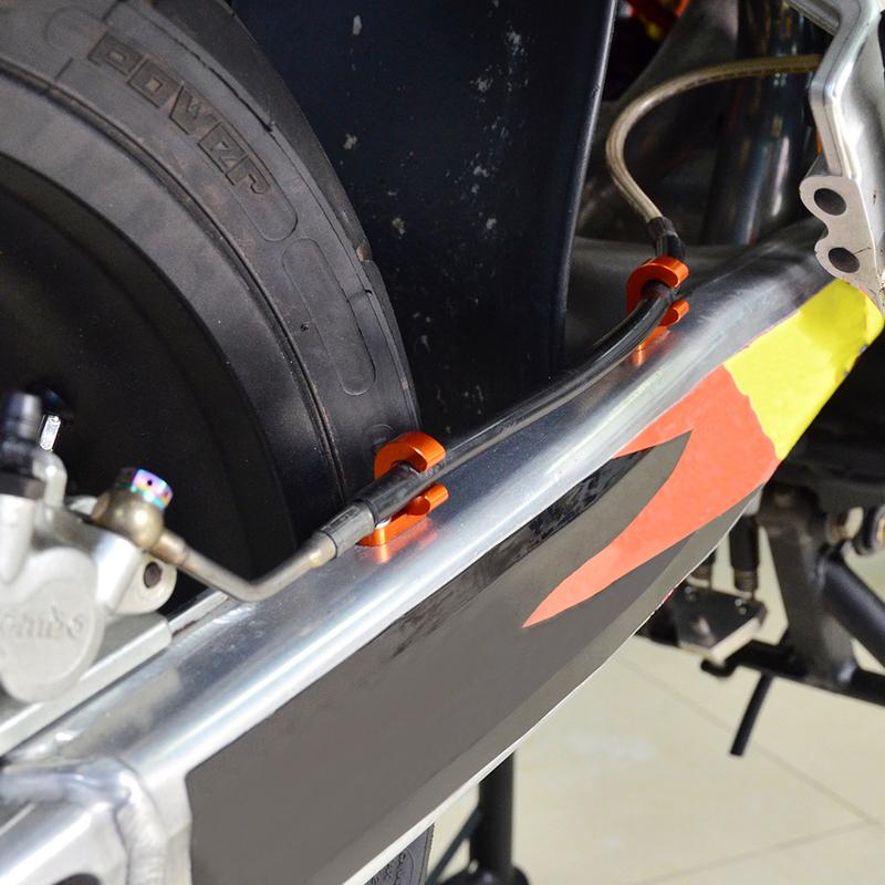 NICECNC For KTM 950 Adventure 990 SMR 990 SMT 990 Supermoto T 1290 Super Adventure R Rear Brake Line Clamp Brake Cable Holder