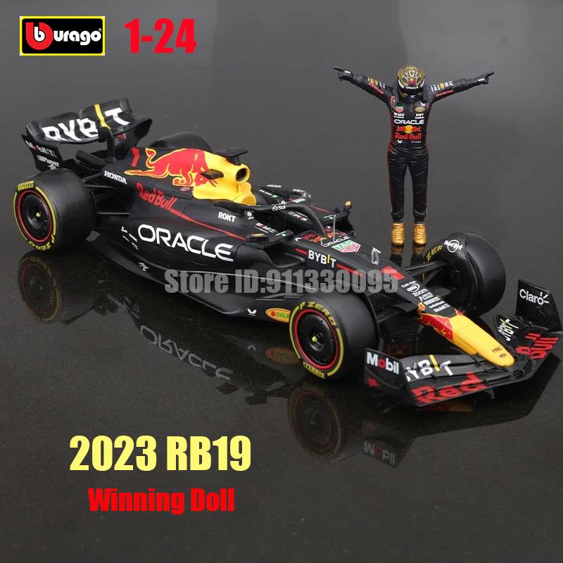 Ббураго 1:24 2023 F1 Mercedes-AMG W14+Кукла Победитель 44# Хэмилтон 63# Расселл Краска Формула-1 Сплав Супер Игрушечная Модель Автомобиля