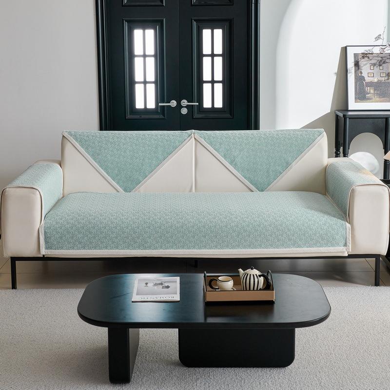 Premium Chenier Sofa Cushion, Four-Season Universal Seat Cushion, Non-Slip Leather Sofa Cover, New Simple Cloth Cushion