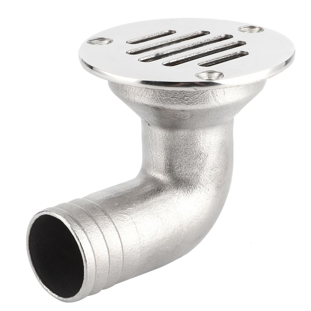 Marine Deck Drain 316 Stainless Steel 90 Degree Elbow Floor Drain 32mm for Boat Yacht