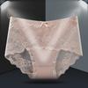 Women Panties Mid Waist Lace Hollow Out Good Breathability Butt-lifted Underpants Solid Color Moisture-wicking Briefs for Sport Work