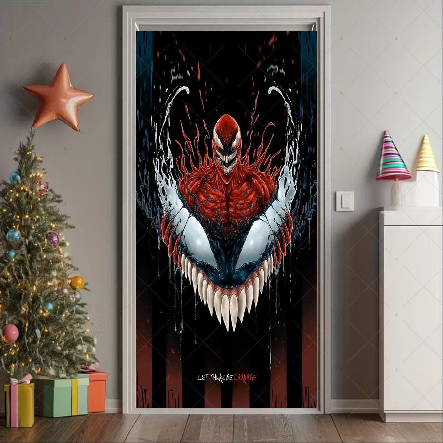 Superhero Theme Backdrop Venom Child Birthday Party Decoration Door Frame Banner Baby Shower Supplies Photography Studio Props