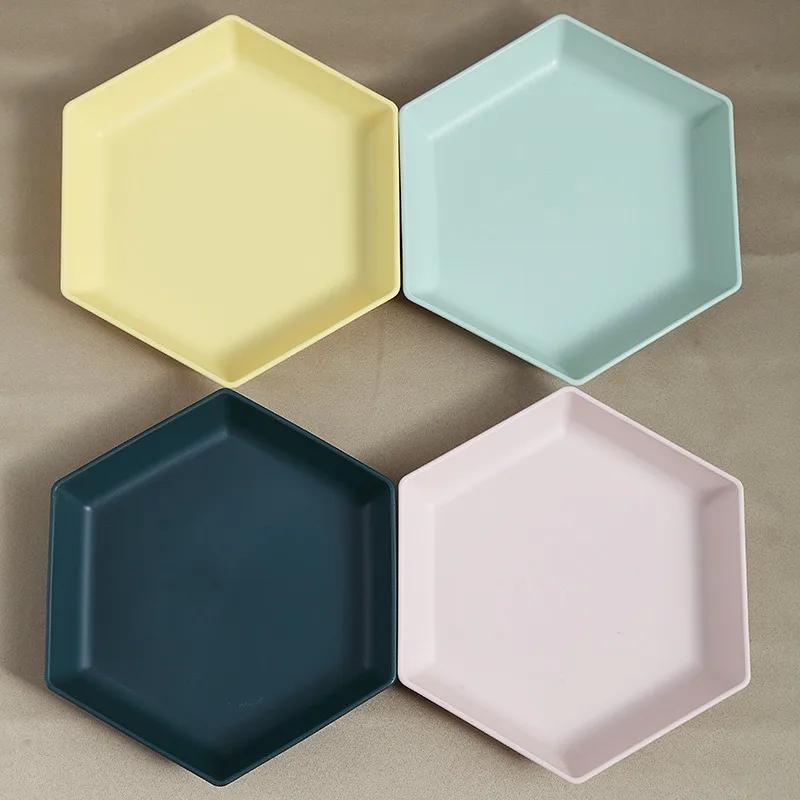 Пшеничная соломенная тарелка Посуда Обеденный набор тарелок Пластиковые тарелки Блюдо для торта Салатница Тарелки для пикника Небьющиеся Можно мыть в посудомоечной машине