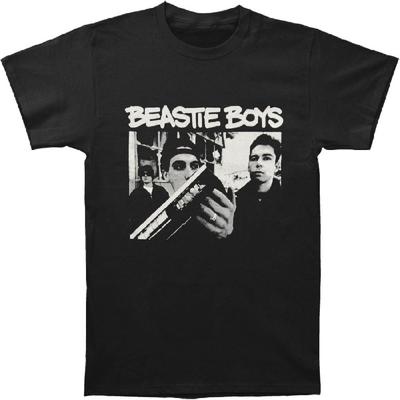 Мужская футболка Beastie Boys BB Boom Box приталенного кроя Маленький Черный