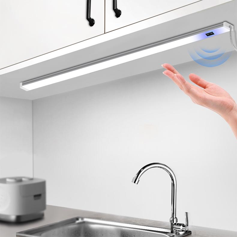 Ручной датчик движения светодиодные фонари алюминиевый барный светильник витрина шкаф лампа подсветка для кухни ночное освещение DC12V