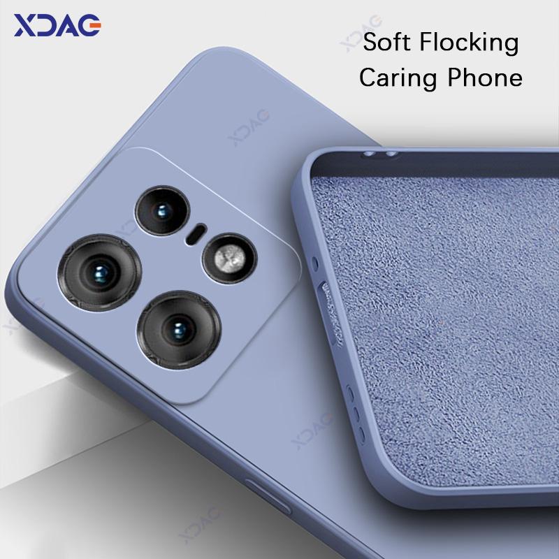 Чехлы для мобильных телефонов Motorola Edge 50 Pro Moto Edge50Pro 5G 6,7" Мягкие роскошные квадратные жидкие силиконовые задние крышки Armor