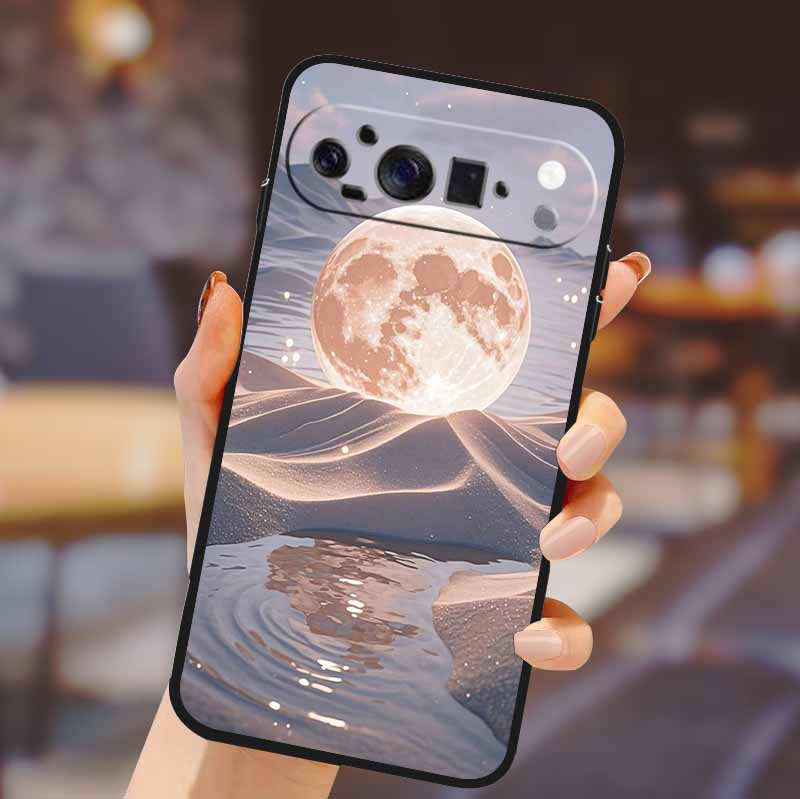 Для Google Pixel 10 Pro XL Чехол Силиконовый ТПУ Чехол для Телефона для Pixel10 Pro XL Цветы Подарок Пара Черный Задняя Сторона Мягкий Защитный Чехлы