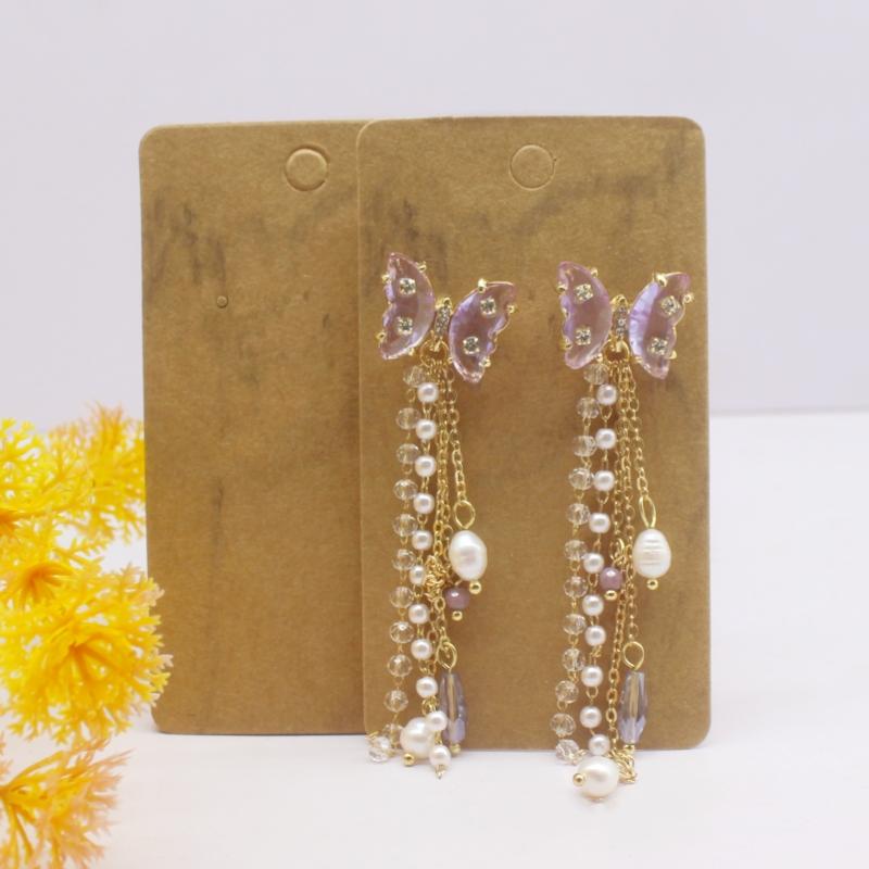50pcs 5x9cm Earrings Cards Paperboard Jewelry Newest Arrived Popular Display Cardboard Hot Sale Fashion Design Delicate Cards
