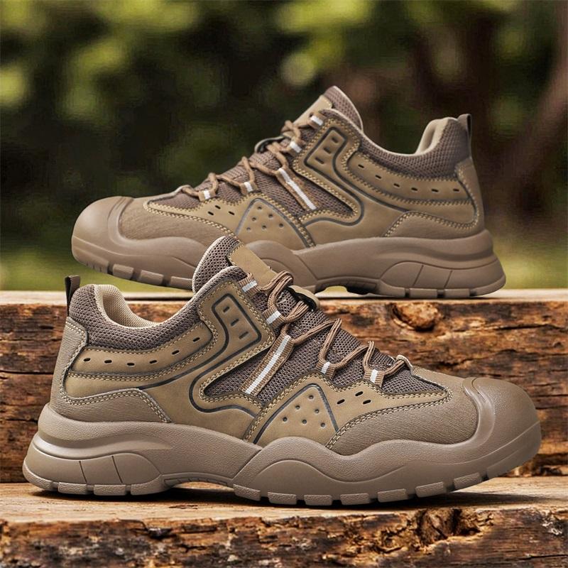 Fashion High Quality Mens Casual Shoes Fashion Comfortable Hiking Shoes Non-slip Sports Shoes Retro Genuine Leather Man Walking Sneakers