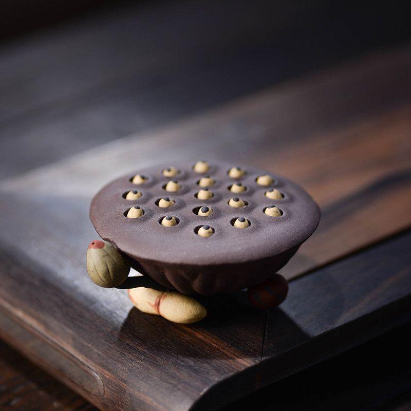 Творческий фиолетовый глиняный чайный столик для животных скульптура украшения домашнего стола статуэтка украшения китайский чайный сервиз Цзыша аксессуары