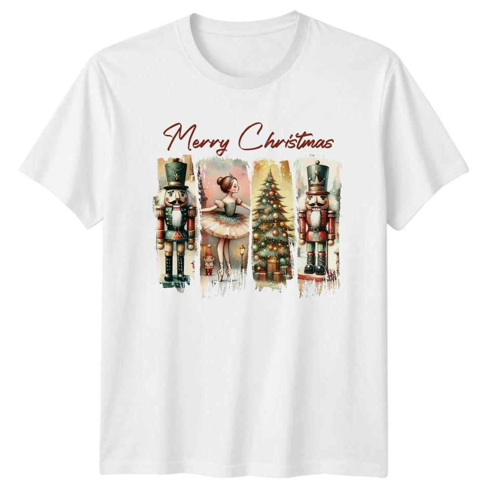Merry Christmas Nutcracker Ballerina Holidays Christmas Unisexs Unisexs Graphic Tee