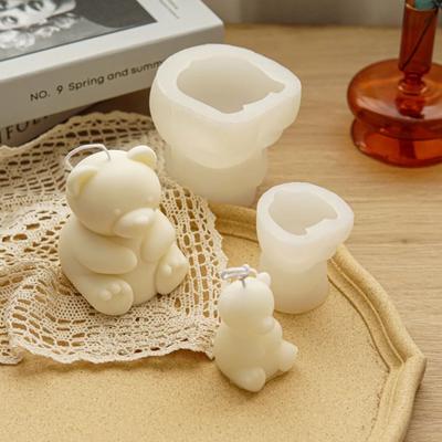 Маленький медведь украшение 3D свеча мыло форма DIY свеча эпоксидная форма свеча ручной работы арома воск мыло формы для украшения