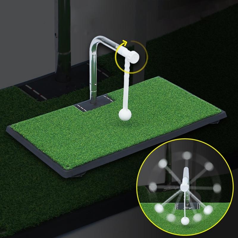 Durable Golf Swing Practice Trainer Adjustable Golf Hitting Aid Simulators Golf Swing Training Mat Golfing Accessory