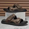Fashion Summer Mens Slippers Casual Shoes Beach Sandals Outdoor Slides Walking Comfort Leather Luxury Designer Lightweight Fashion 46