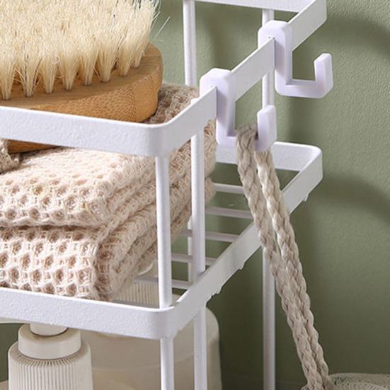 Полка для хранения Yousheng, органайзер для туалета и ванной комнаты, антикоррозийное покрытие, устойчивое к коррозии, установка без сверления, большая вместительная полка для туалета