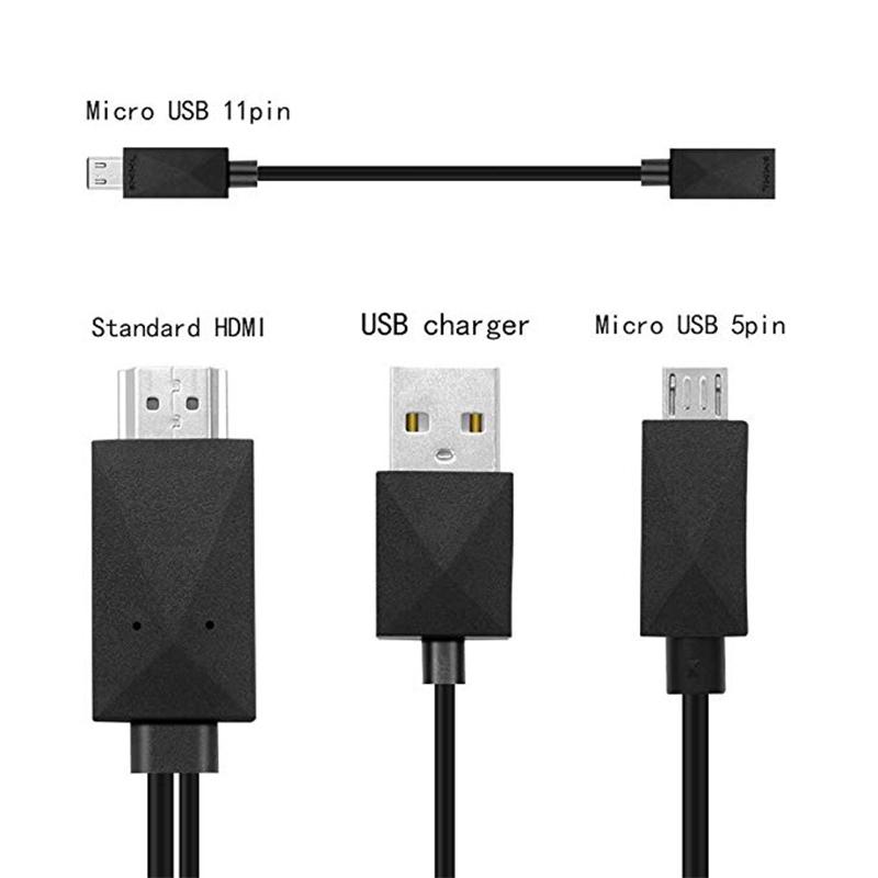 5-контактный и 11-контактный адаптер для телевизионного кабеля Micro USB HDMI 1080P HD для телефона Android