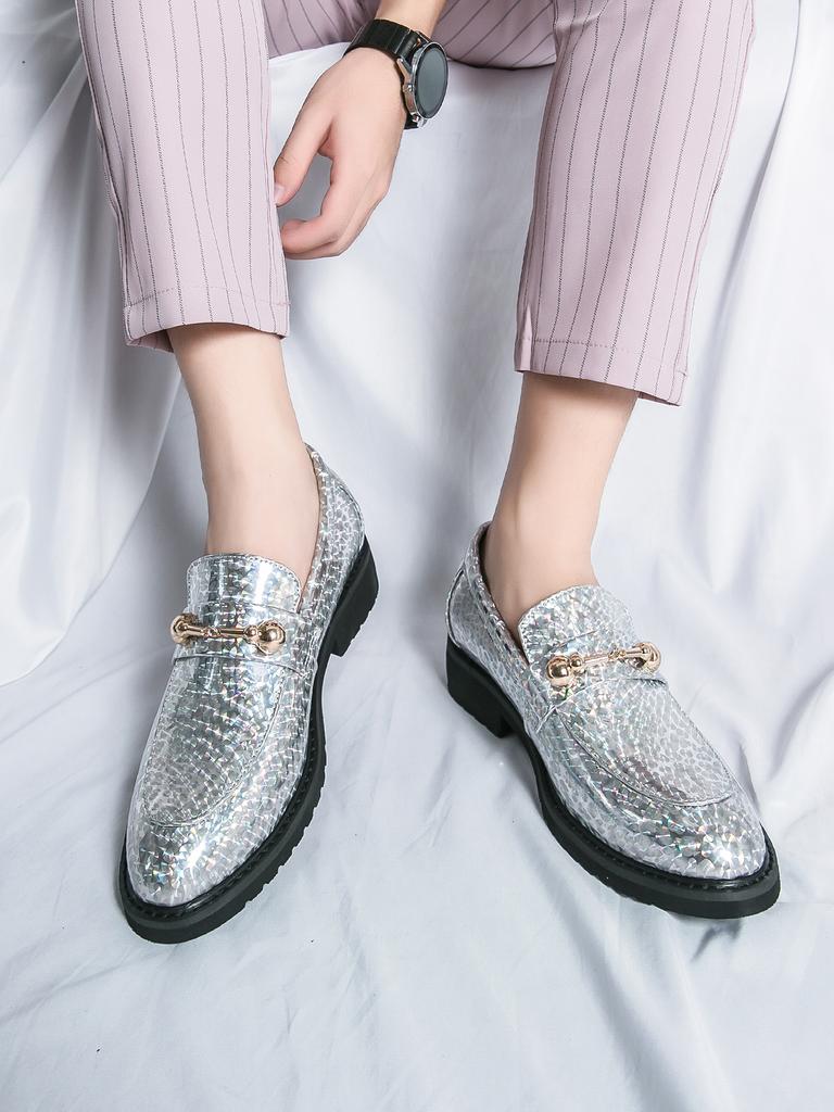 Модная мужская повседневная обувь 38-46 Модные и классические стили Ночные клубы и парикмахеры Блестящая повседневная обувь Лето Горячие продажи Новинка