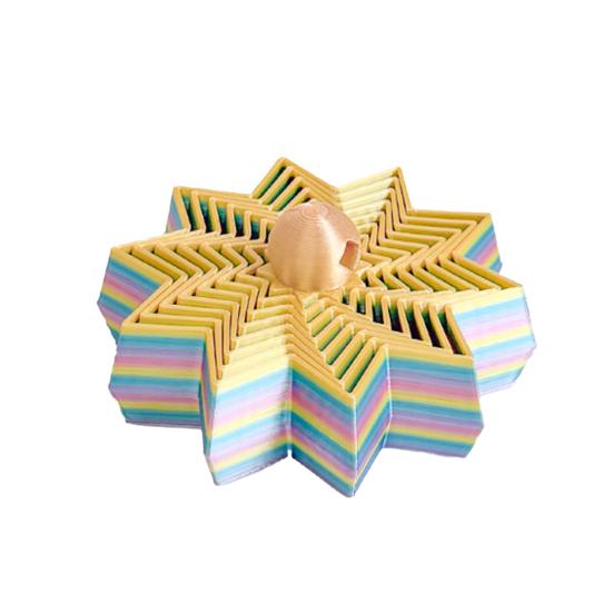 Расширенная сенсорная фиджет-звезда Вращающаяся спиральная звезда Фиджет-игрушка Вращающаяся башня Гибкая звезда с ручкой для снятия стресса и тревоги Домашняя офисная настольная игрушка