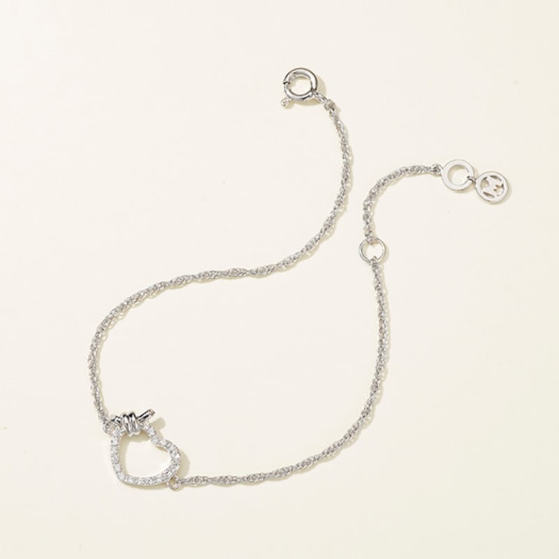 METROCITY JEWELRY Браслет Белый Cuore из стерлингового серебра A231SB2002WPA