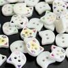 40 шт. Мини 12 мм Пуговицы-Котики Милые Креативные Пуговицы с Рисунком Кошки Катлин Смоляные Цветные Пуговицы с Головой Котенка Кардиган Свитер