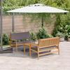 3-piece Garden Sofa Set with Acacia Wood Cushions 3325230