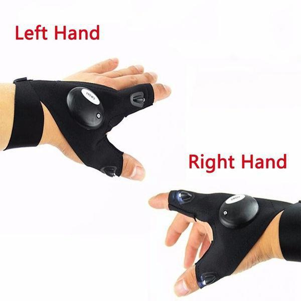 2PCS LED Flashlight Gloves Gifts for Men Handsfree Lights for Fishing Camping Hiking Repairing