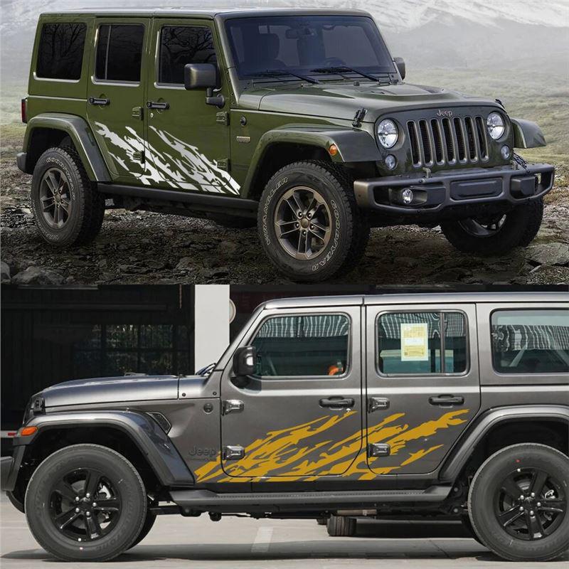 Наклейки на двери Jeep Wrangler и Beijing BJ40 - Брызги грязи, Персонализированный Кросс-бордер Стиль