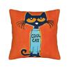 Pete the Cat  Square Pillow Case Cool Kitten Cushion Covers Creative Zipper Decorative Pillowcase for Seat 45x45cm