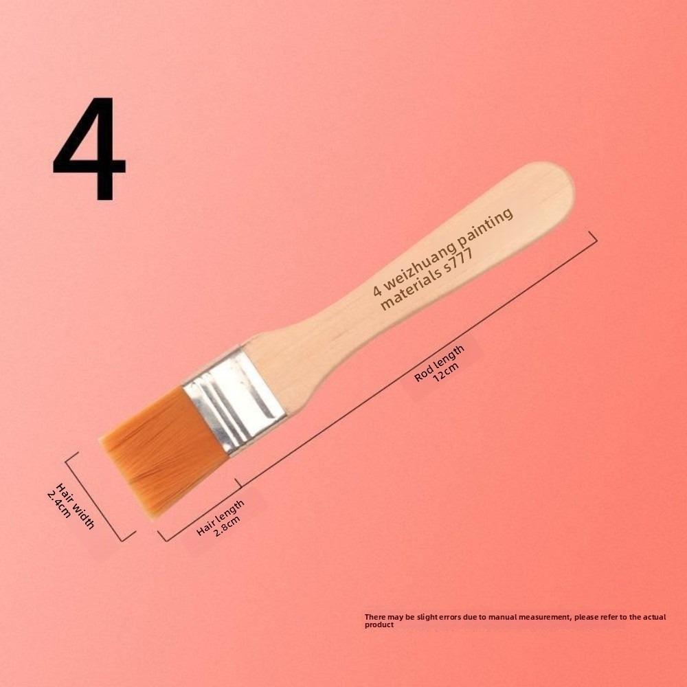 Практичная кисть для масляной краски, деревянные ручки, нейлоновая чистая кисть, новая кисть для рисования волосом, художественные принадлежности