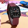 Fashion Ofns 7504 Luxury Moon Phase Women's Silicone Band Watch Casual Analog Young Quartz Watches For Men And Women Student Gif