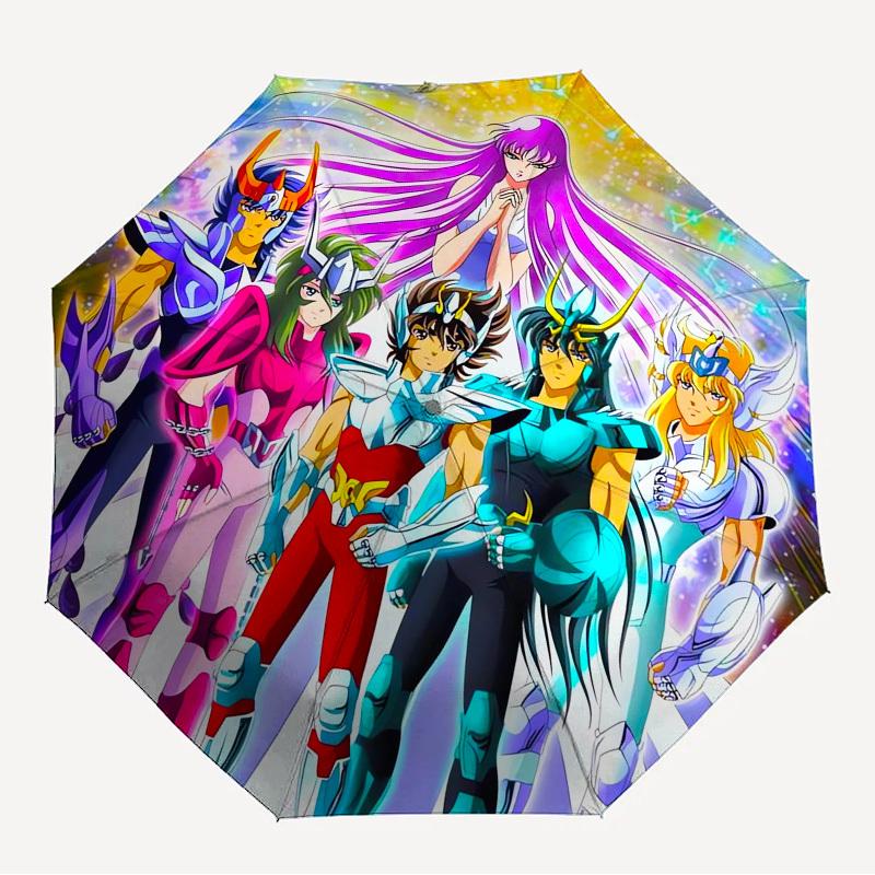 1pc Saint Seiya, Zodiac Warriors Themed High-quality Umbrella,Automatic Opening and Closing Umbrella,Multi-functional Umbrella G0811321