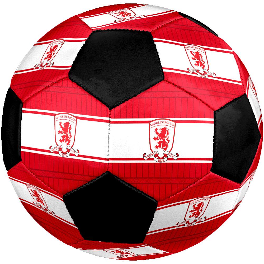 Middlesbrough FC Soccer Ball Colorful All Ages Machine Stitched PVC Competition Ready Durable High-Bounce.SIZE5