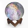 's new moon lamp children's gift creative desk lamp painted starry sky LED3D charging night light 1W 15cm remote control 16 colors
