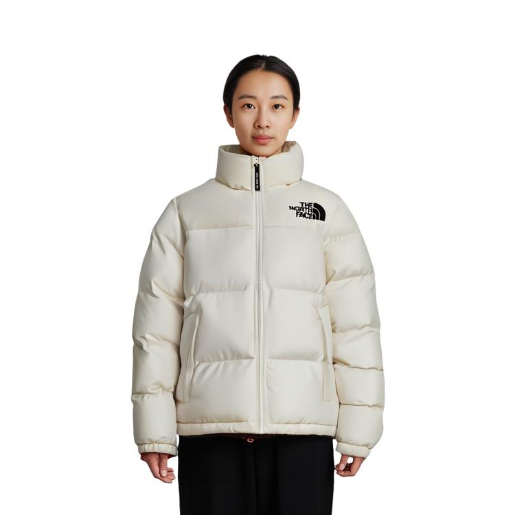 The North Face Женская куртка Nuptse On Ball цвета слоновой кости, корейская версия, NJ3NP85A