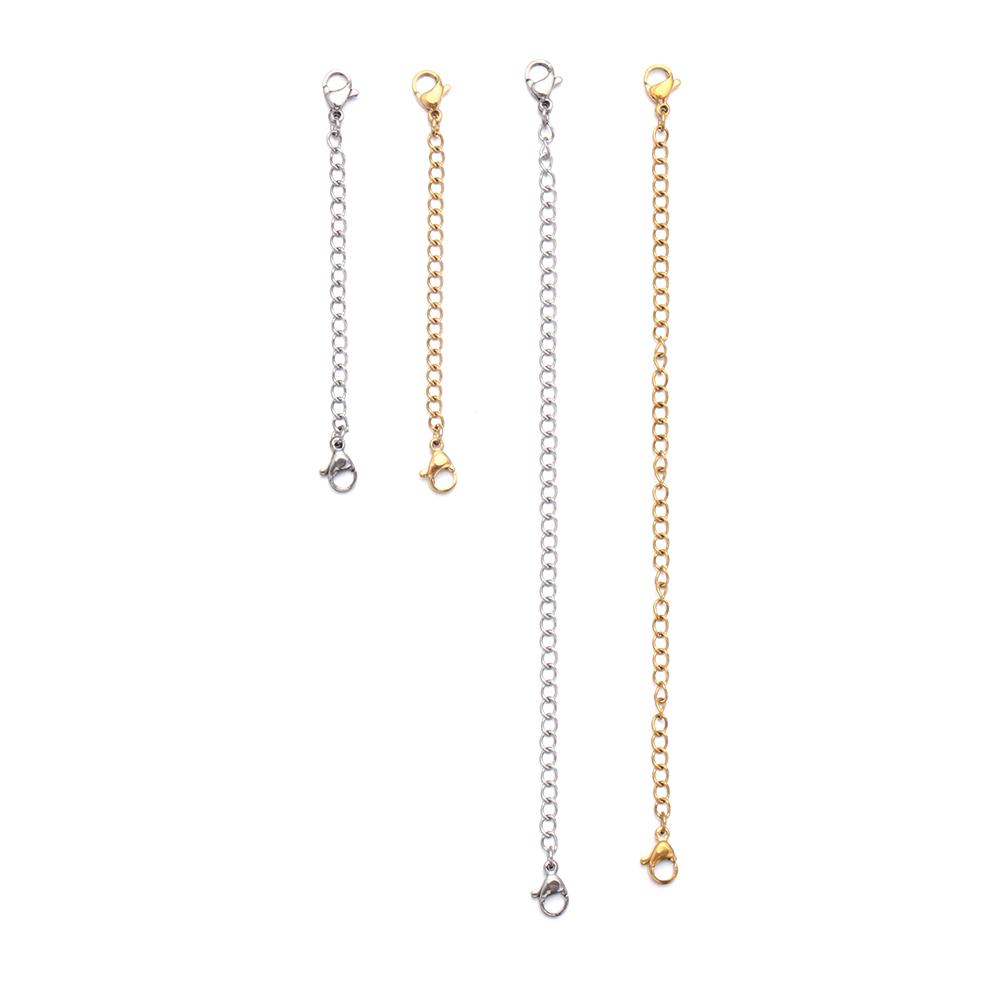 Silver Black Jewelry Accessories Necklace Bracelet Lobster lock Extender /Safety Chain Extender DIY