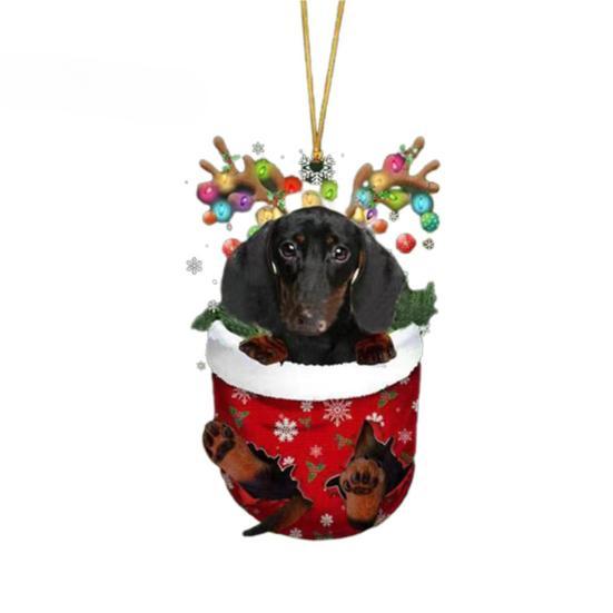 Подвеска на рождественскую елку, забавные чулки, дизайн, двухсторонняя печать, невыцветающие очаровательные украшения