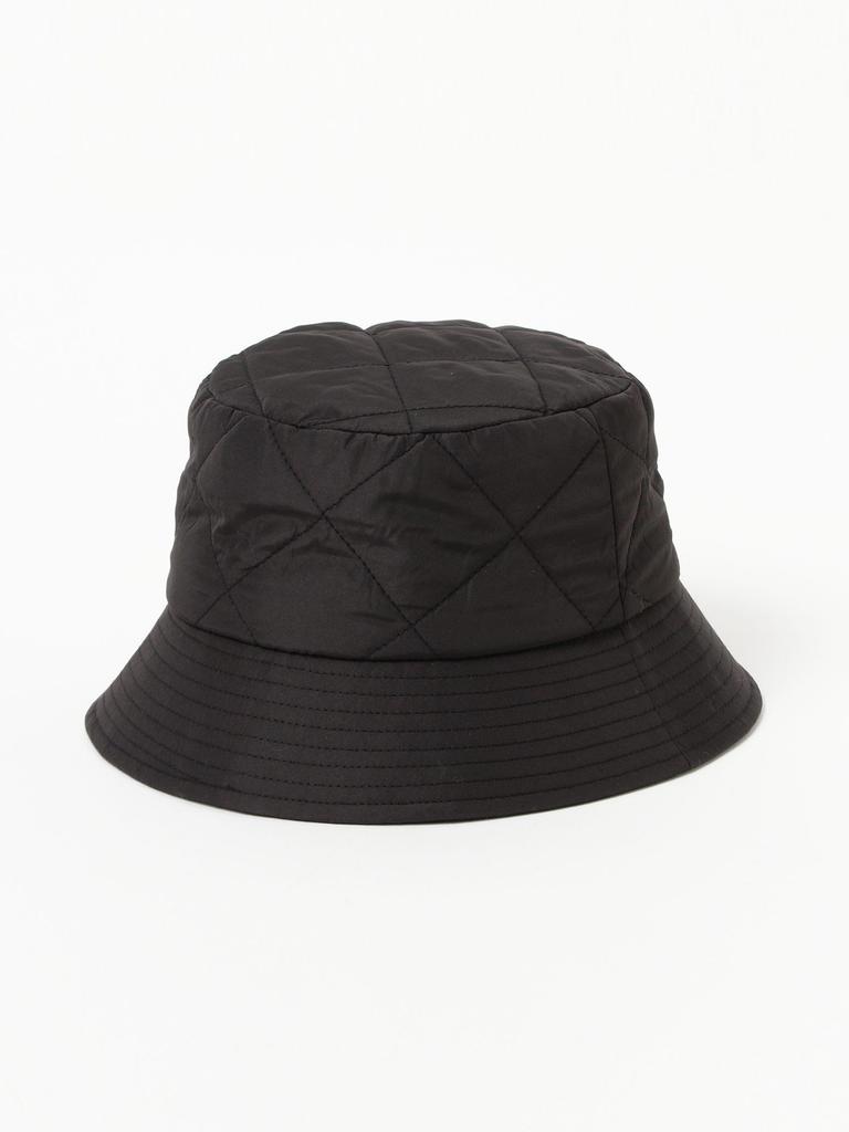 Beams Heart Quilted Bucket Hat, Women's, Black, One Size