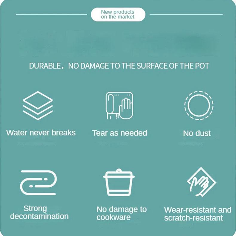 Одноразовая прочная кухонная ткань для чистки, тряпка для ежедневной чистки и тряпка