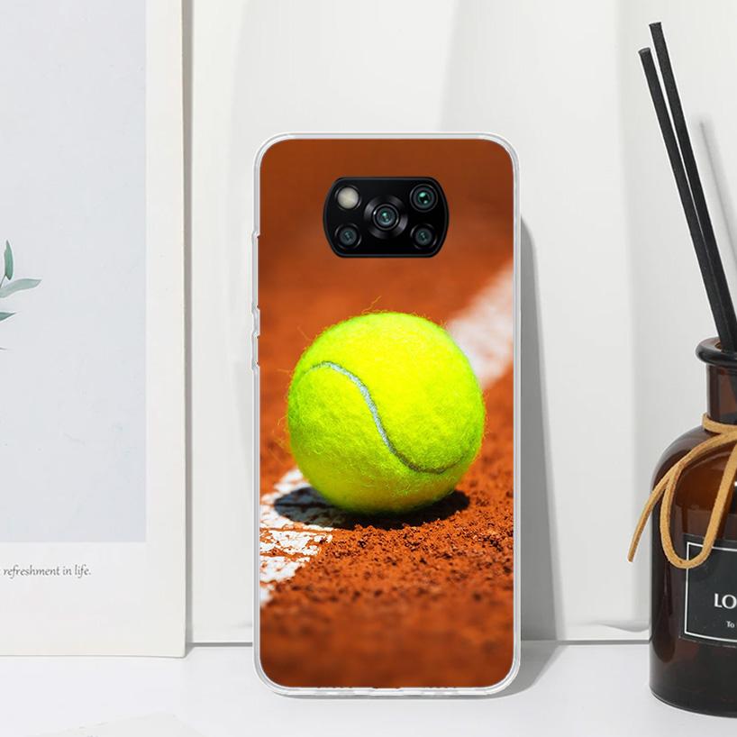 Tennis Sport Phone Case For Xiaomi Poco X7 X6 X5 M7 M8 Pro F7 Ultra Redmi 15C 15 13C 13 12C 12 10 10C 10A Art Fundas Poco X7 X6