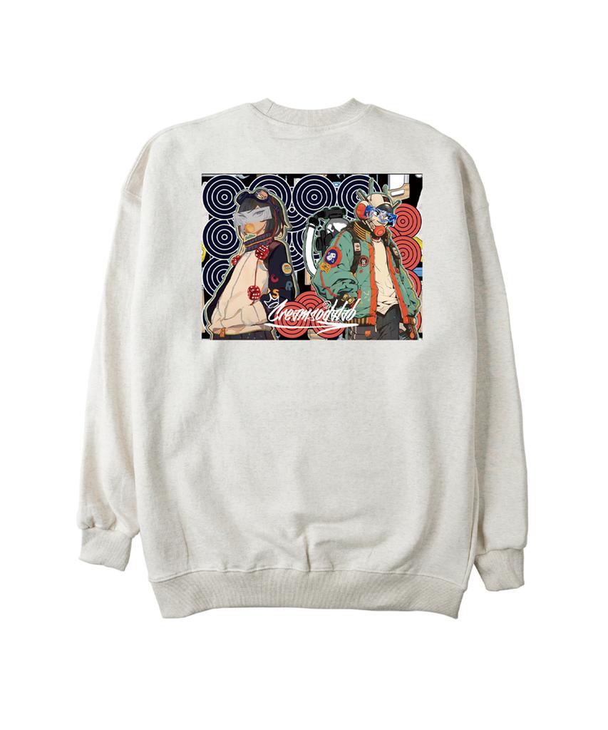 CREAM SODA LAB Dice Boy & Girl Oatmeal Sweatshirt