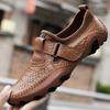 Мужские туфли из кожи крокодила с узором из фасоли, полые дышащие туфли большого размера Octopus, брендовые мужские туфли из натуральной кожи