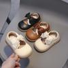 Fashion Girls' Shoes British Style Kids Leather Shoe Soft Soled Girls Leather Shoes Nonslip Child Shoes Simple Girl Casual Shoe